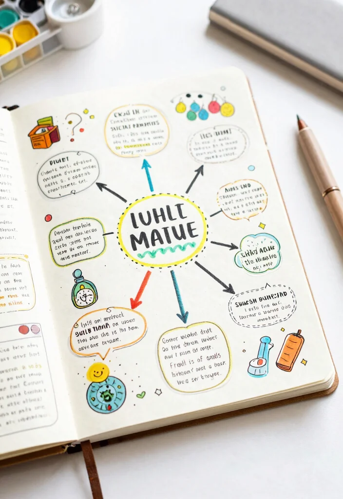 18 Bullet Journal Ideas Templates Easy for Beginners - 16. Brainstorming Page 1