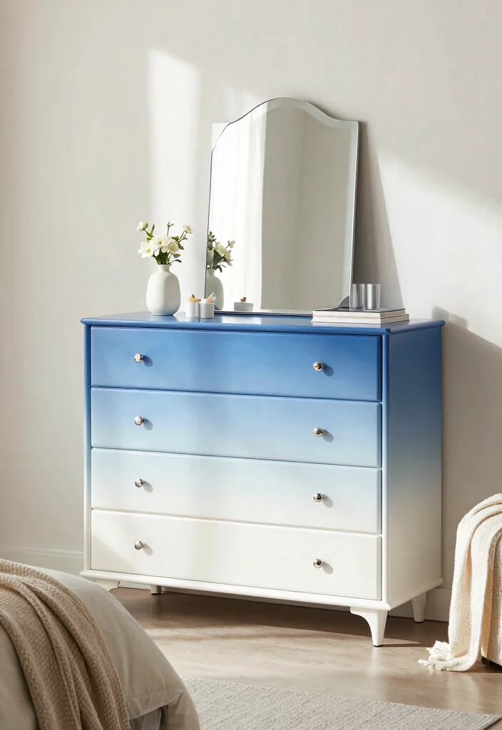 18 Easy DIY Painting Ideas for Instant Home Makeovers 1 18 Easy DIY Painting Ideas for Instant Home Makeovers 1. Ombre Dresser Makeover 0