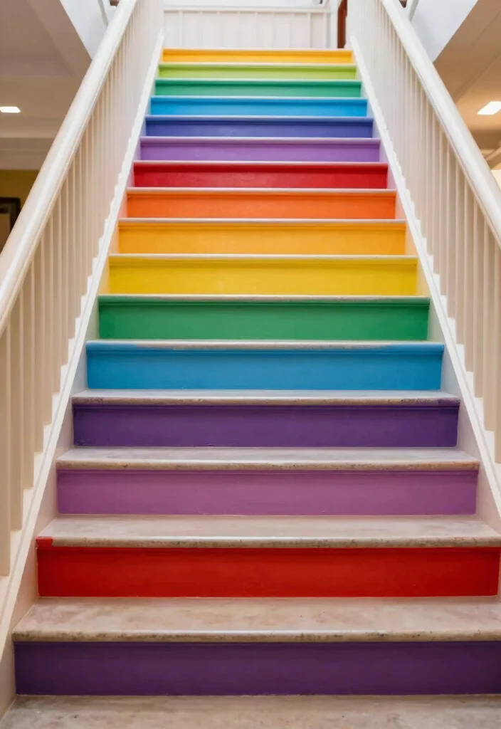 18 Easy DIY Painting Ideas for Instant Home Makeovers 15 18 Easy DIY Painting Ideas for Instant Home Makeovers 15. Painted Stair Risers 0