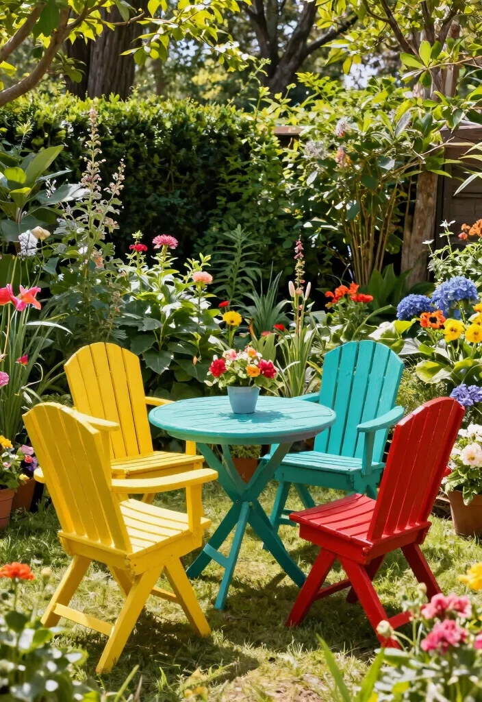 18 Easy DIY Painting Ideas for Instant Home Makeovers 18 18 Easy DIY Painting Ideas for Instant Home Makeovers 18. Painted Garden Furniture 0