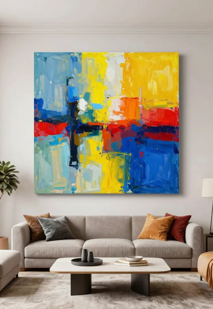 18 Easy DIY Painting Ideas for Instant Home Makeovers 3 18 Easy DIY Painting Ideas for Instant Home Makeovers 3. Abstract Wall Art with Acrylics 0