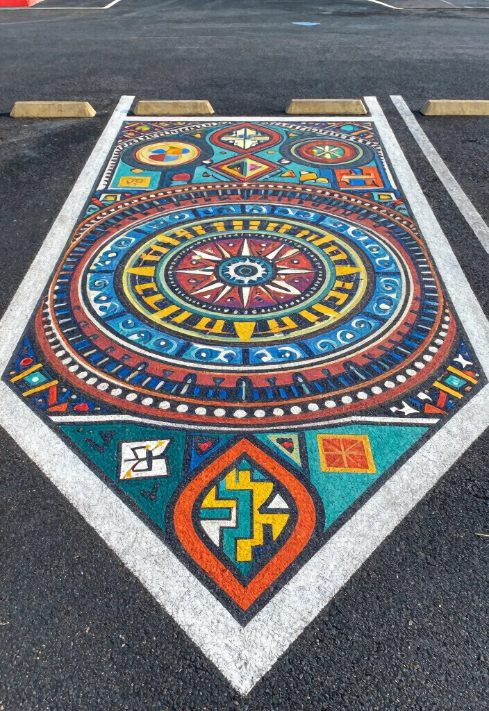 18 Senior Parking Spot Painting Ideas Everyone Will Notice - 11. Cultural Heritage 1