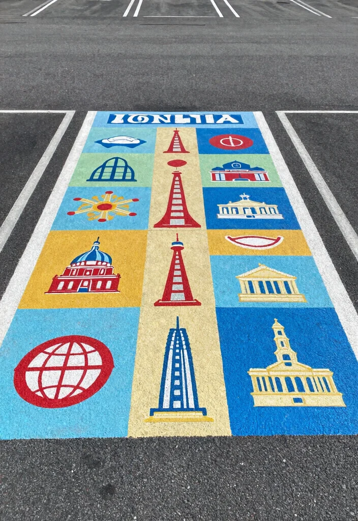 18 Senior Parking Spot Painting Ideas Everyone Will Notice - 13. Local Pride 1