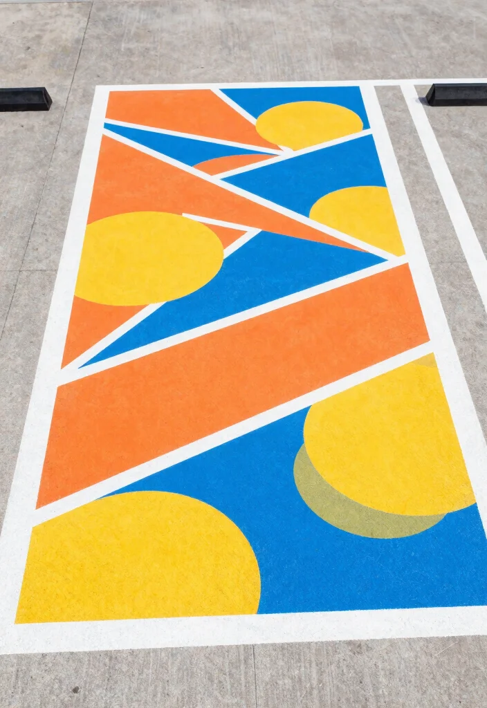 18 Senior Parking Spot Painting Ideas Everyone Will Notice - 4. Geometric Patterns 1