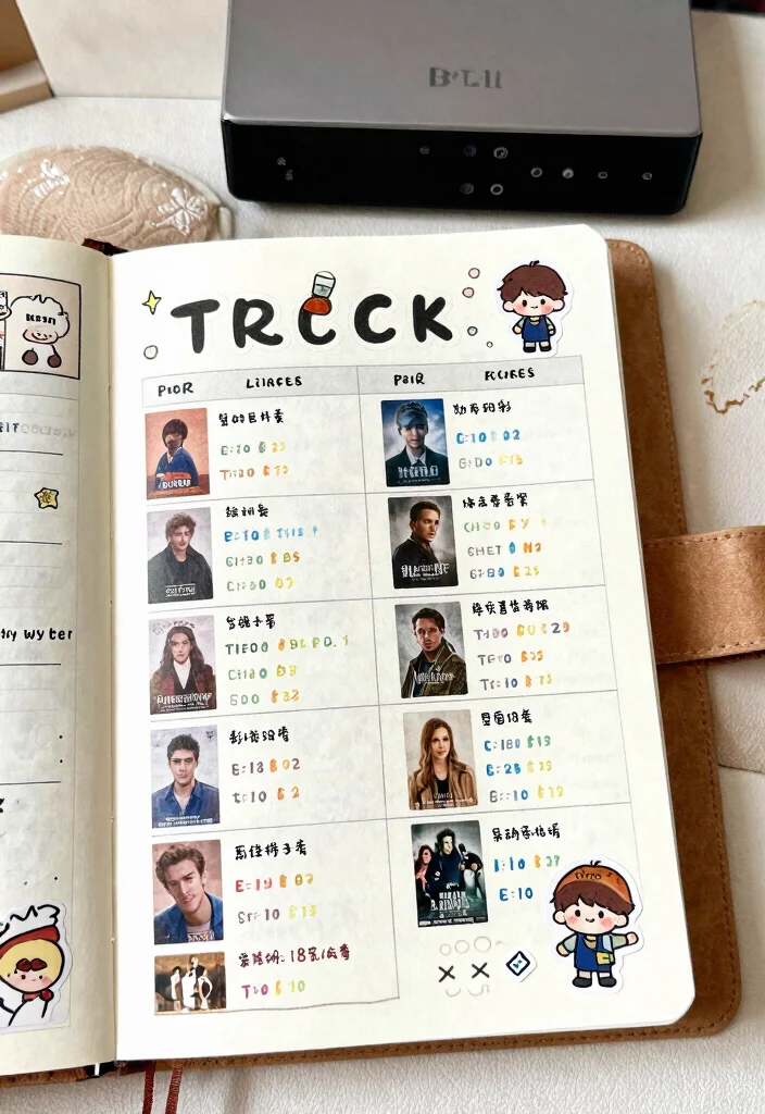 9 BT21 Journal Ideas Every K-Pop Fan Will Love 7 9 BT21 Journal Ideas Every K-Pop Fan Will Love - 7. BT21 Movie or Show Tracker 1