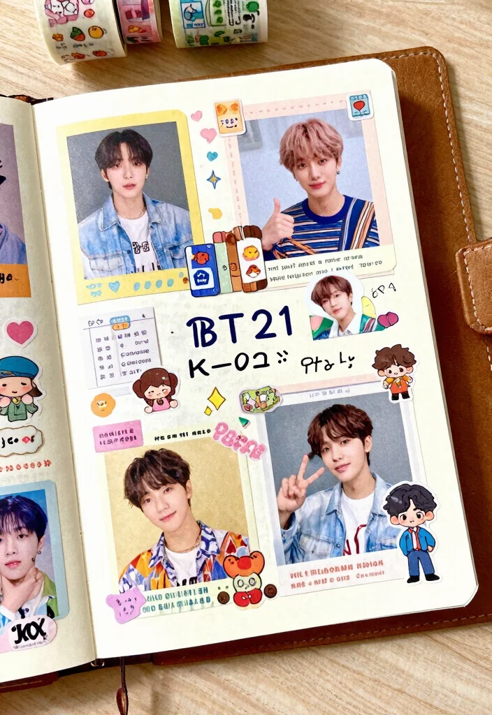 9 BT21 Journal Ideas Every K-Pop Fan Will Love 8 9 BT21 Journal Ideas Every K-Pop Fan Will Love - 8. BT21 Scrapbook Pages 1