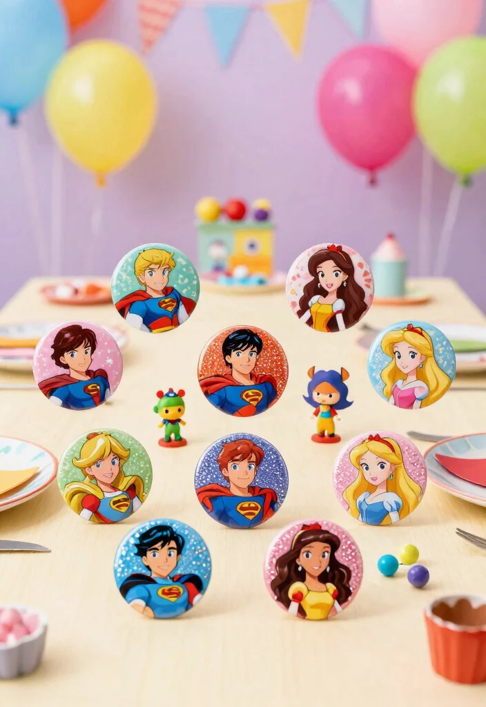 9 Badge Decoration Ideas: Cute and Easy DIY Displays - 4. Character-Themed Badges 1