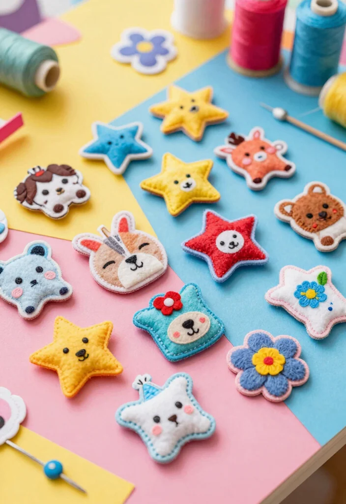 9 Badge Decoration Ideas: Cute and Easy DIY Displays - 5. Simple Fabric Badges 1