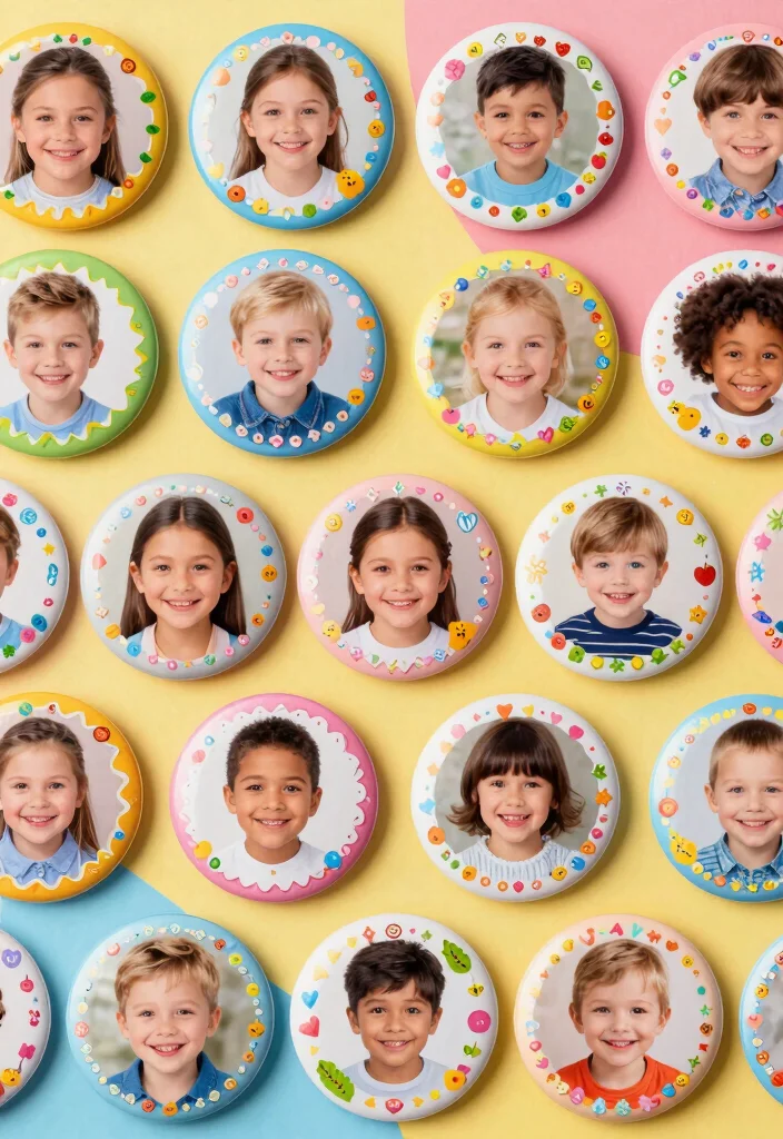 9 Badge Decoration Ideas: Cute and Easy DIY Displays - 6. DIY Photo Badges 1