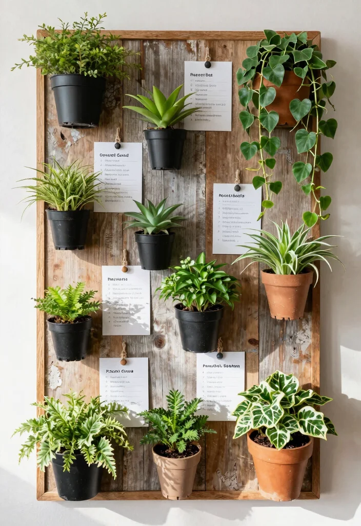 9 Bucket List Decoration Ideas: Creative Displays with an Eco-Friendly Twist - 4. Plant Goals Board 1