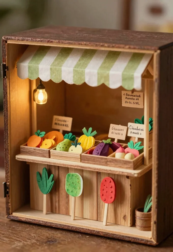 9 Burr Box Ideas Creative and Fun Paper Crafts 7 9 Burr Box Ideas Creative and Fun Paper Crafts - 7. Vintage Market Stand 1