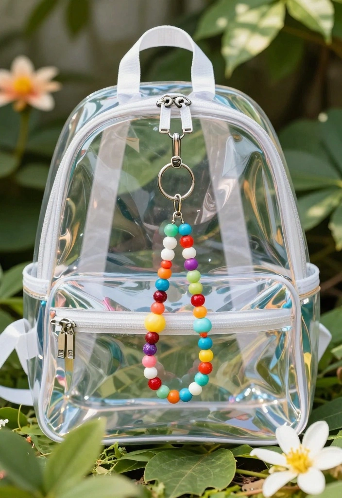 9 Clear Backpack Decoration Ideas Cute and School Friendly - 2. Eco-Friendly Beaded Keychains 1