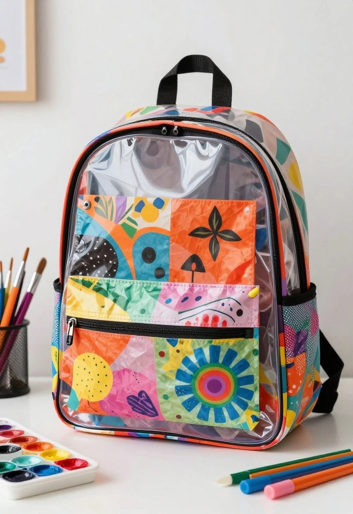 9 Clear Backpack Decoration Ideas Cute and School Friendly - 3. Clear Pocket Inserts 1