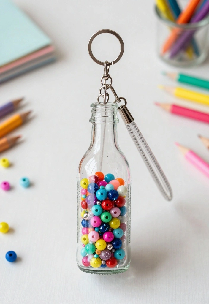 9 Clear Backpack Decoration Ideas Cute and School Friendly - 9. Recycled Bottle Keychains 1