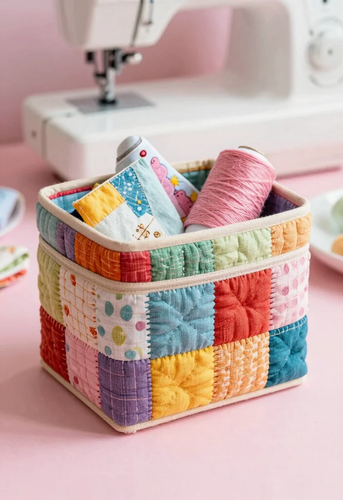 9 Cute Box Ideas for Easy Handmade Gift Boxes - 6. The Quilted Fabric Box 1
