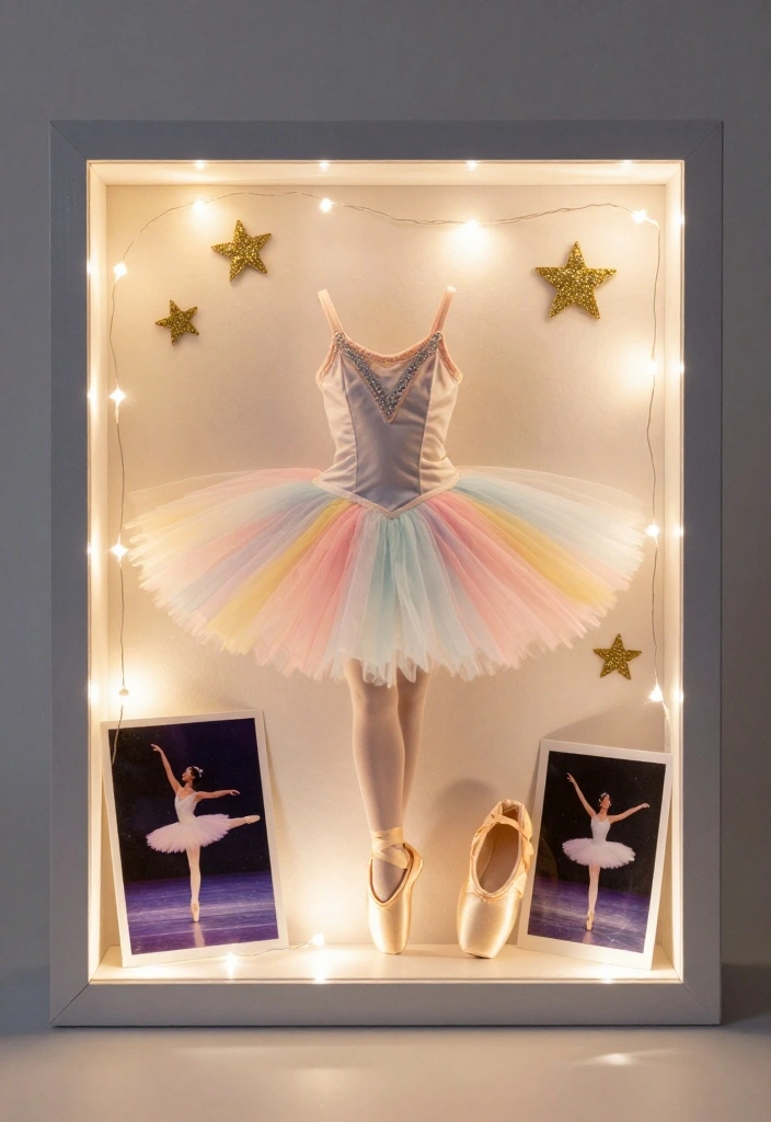 9 Dance Shadow Box Ideas for Elegant Memory Displays - 1. Tutu Wonderland 1