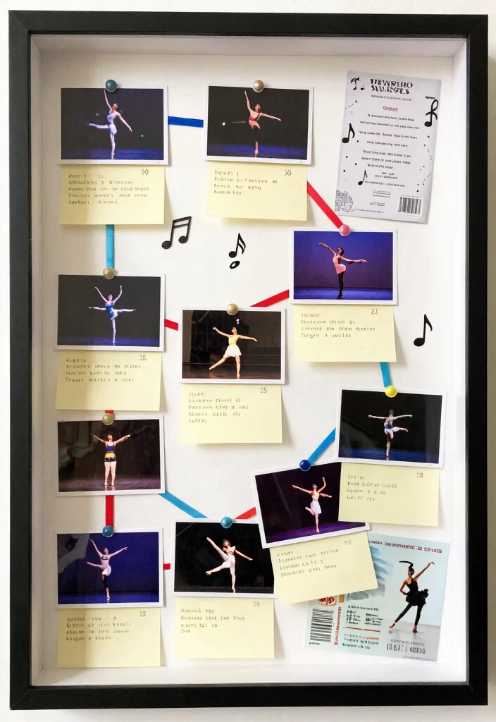 9 Dance Shadow Box Ideas for Elegant Memory Displays - 5. Dance Journey Map 1