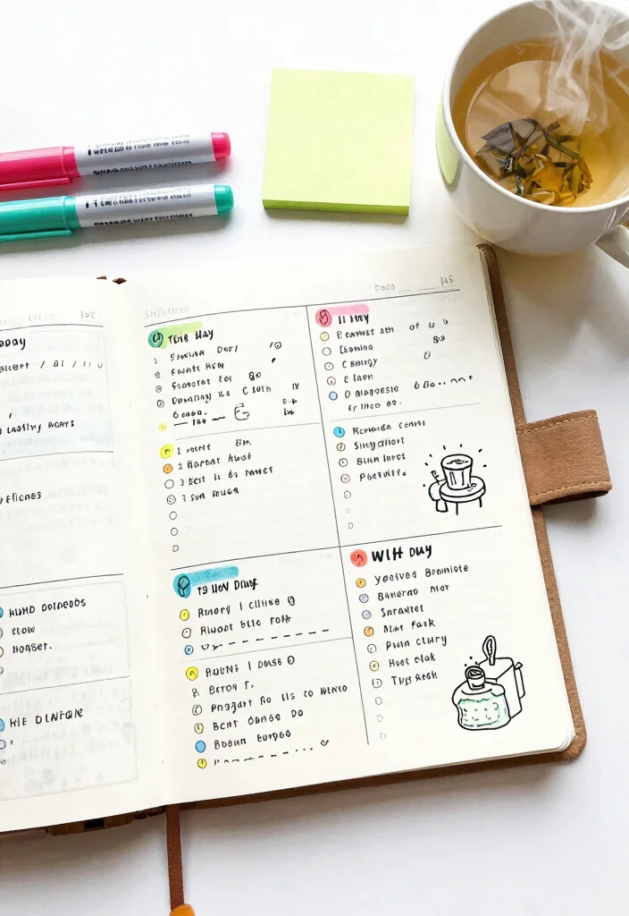 9 Doctor Journal Ideas: Practical and Organized Page Designs - 1. Daily Planner Layout 1