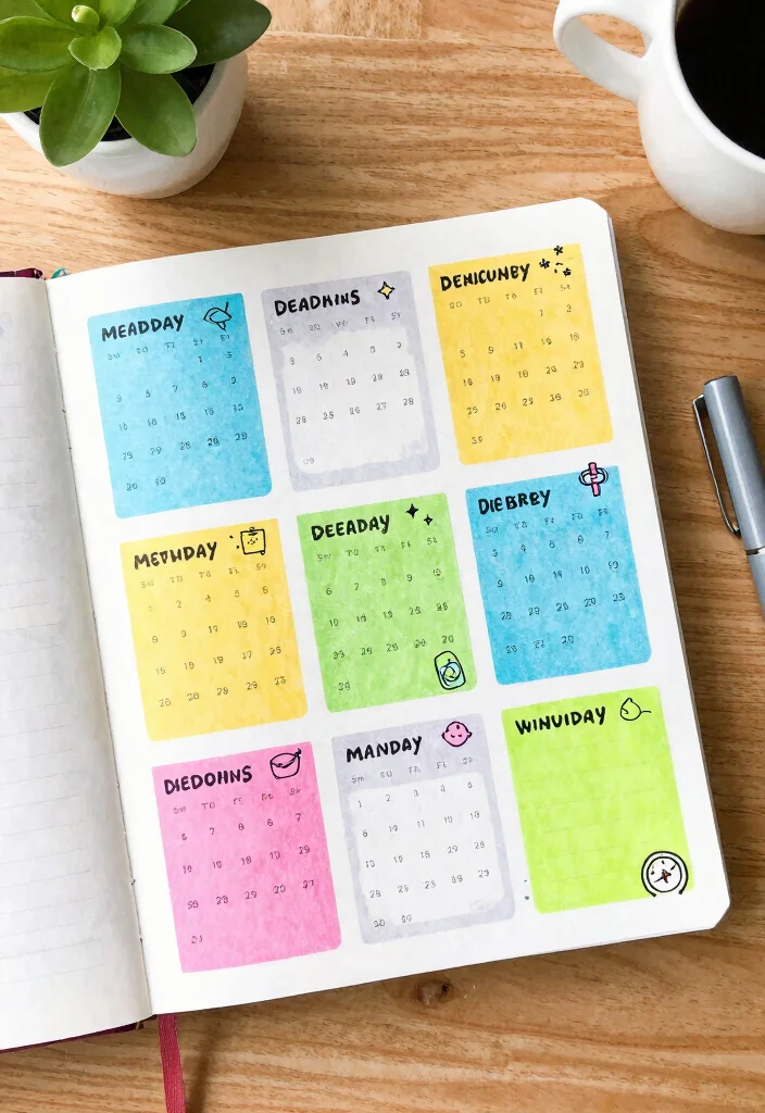 9 Doctor Journal Ideas: Practical and Organized Page Designs - 6. Monthly Overview and Goal-Setting 1