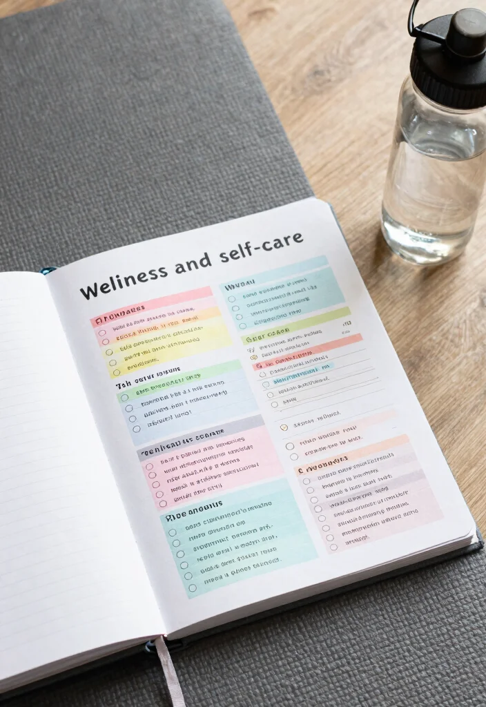 9 Doctor Journal Ideas: Practical and Organized Page Designs - 8. Wellness and Self-Care Pages 1