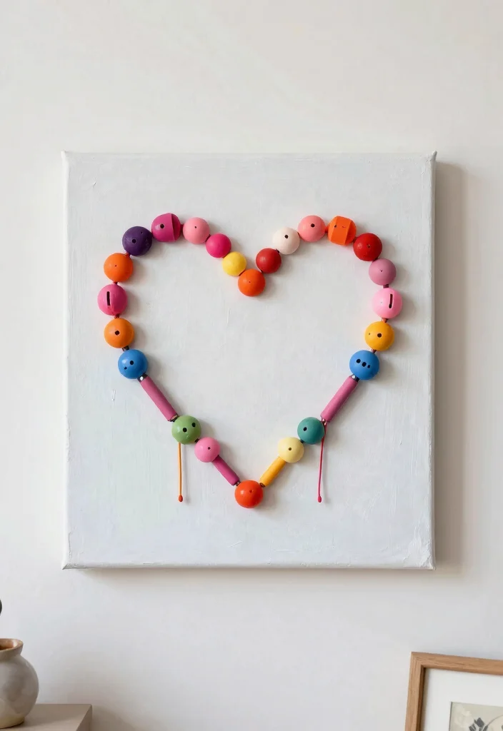 9 Ear Buds Craft Ideas: Cute Recycled DIY 4 9 Ear Buds Craft Ideas: Cute Recycled DIY - 4. Ear Bud Wall Art 1