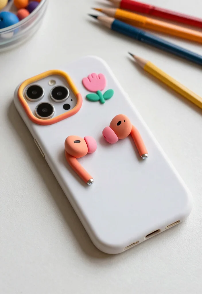 9 Ear Buds Craft Ideas: Cute Recycled DIY 5 9 Ear Buds Craft Ideas: Cute Recycled DIY - 5. Playful Phone Cases 1