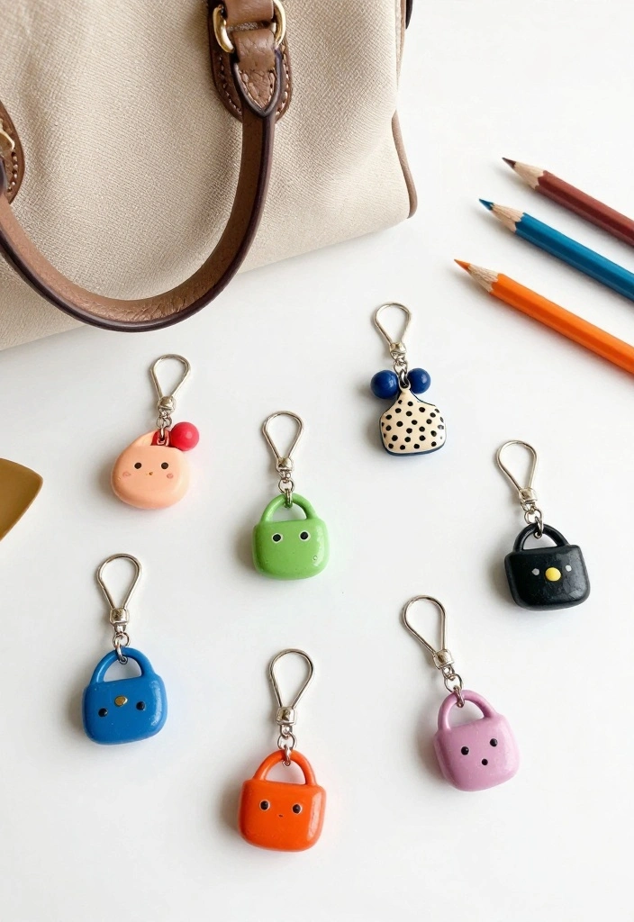 9 Ear Buds Craft Ideas: Cute Recycled DIY 6 9 Ear Buds Craft Ideas: Cute Recycled DIY - 6. Fun Bag Charms 1