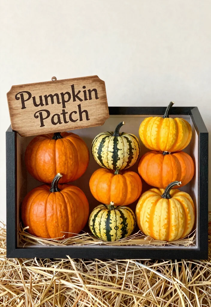 9 Fall Shadow Box Ideas for Cozy Seasonal Displays - 3. Pumpkin Patch Perfection 1