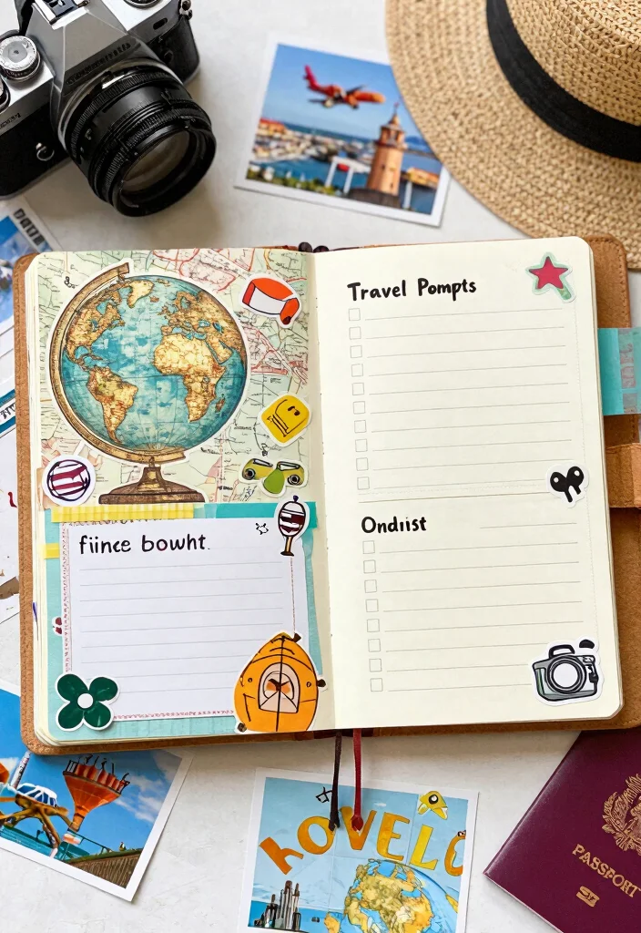 9 Farewell Journal Ideas for Meaningful Handmade Keepsakes - 2. Travel-Themed Farewell Journal 1