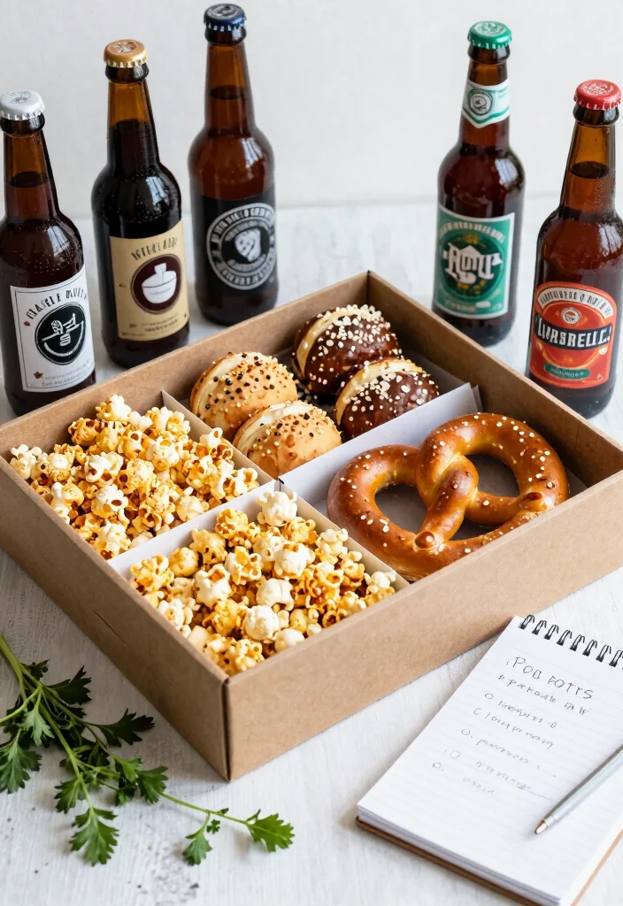 9 Fathers Day Treat Box Ideas Easy Homemade Gifts - 4. Craft Beer Snacks Gift Box 1