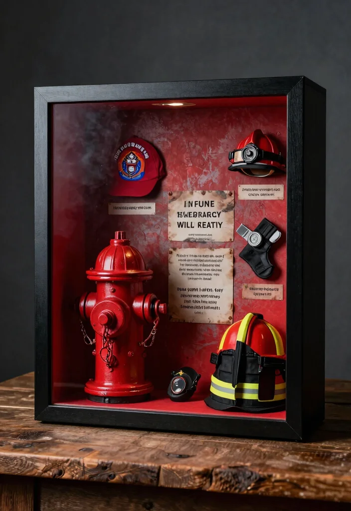 9 Firefighter Shadow Box Ideas: Meaningful Keepsake Decor - 5. Emergency Call Memories 1