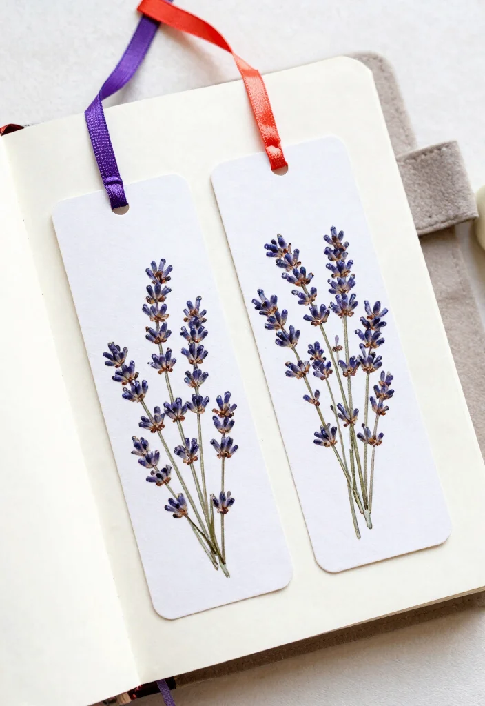 9 Lavender Journal Ideas: Calm and Relaxing Aesthetic - 5. Lavender-Scented DIY Bookmarks 1