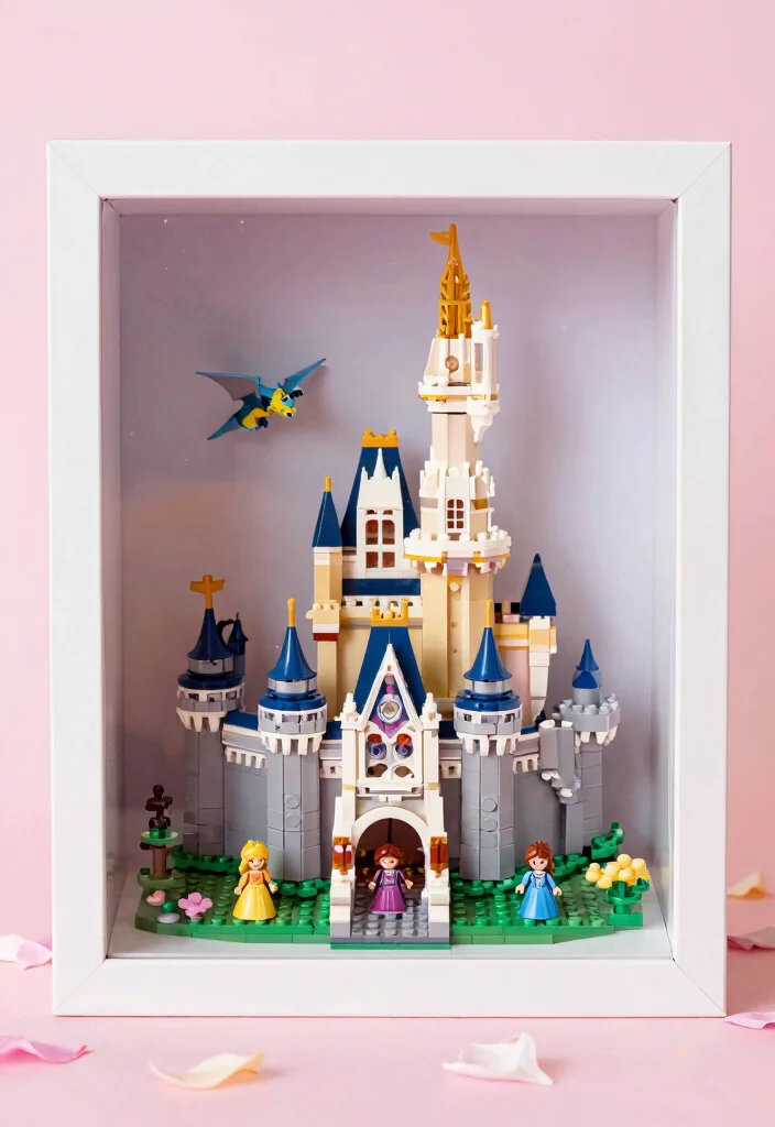 9 Lego Shadow Box Ideas Creative Display for Collectors 3 9 Lego Shadow Box Ideas Creative Display for Collectors - 3. Fairy Tale Dreams: Enchanted Castle 1