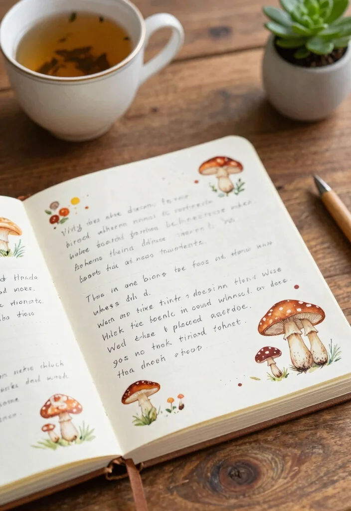 9 Mushroom Journal Ideas: Cute Whimsical Journal Art - 9. Leave Behind Your Mushroom Legacy 1