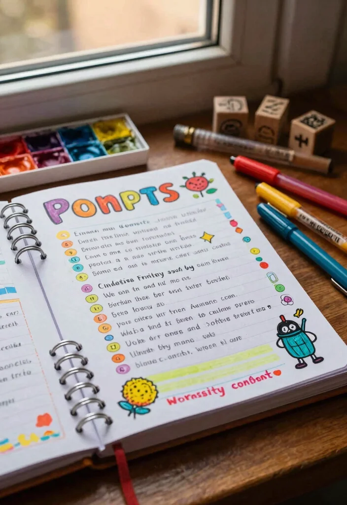 9 Night Journal Ideas for Calm and Reflective Page Prompts - 4. Creative Writing Prompts 1