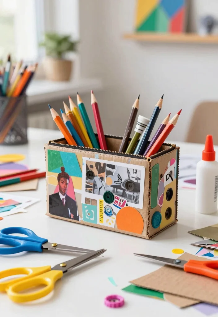 9 Pencil Box Decoration Ideas Easy School DIY Crafts - 9. Upcycled Art 1