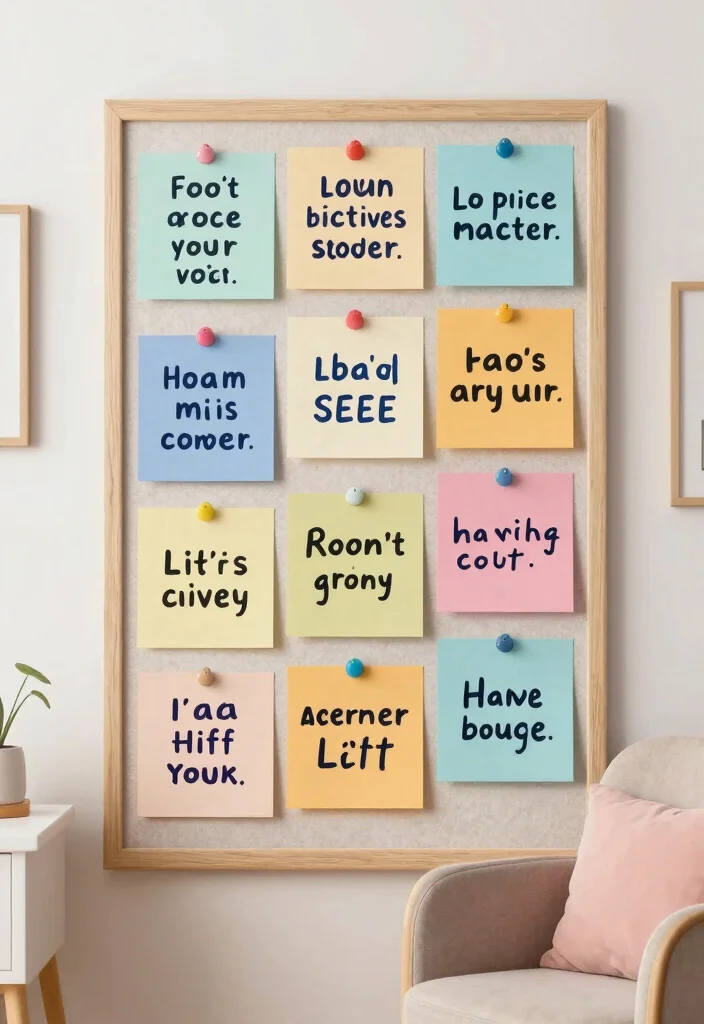 9 Pin Decoration Ideas: Cute and Creative Displays - 6. Inspirational Quotes 1