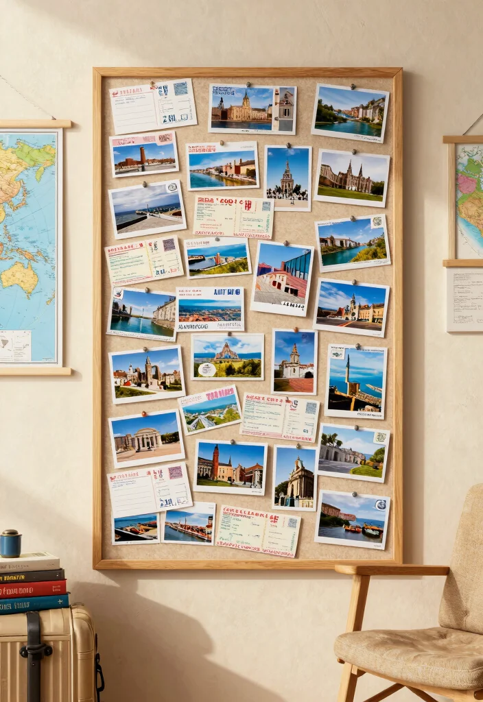 9 Pin Decoration Ideas: Cute and Creative Displays - 8. Travel Memories 1