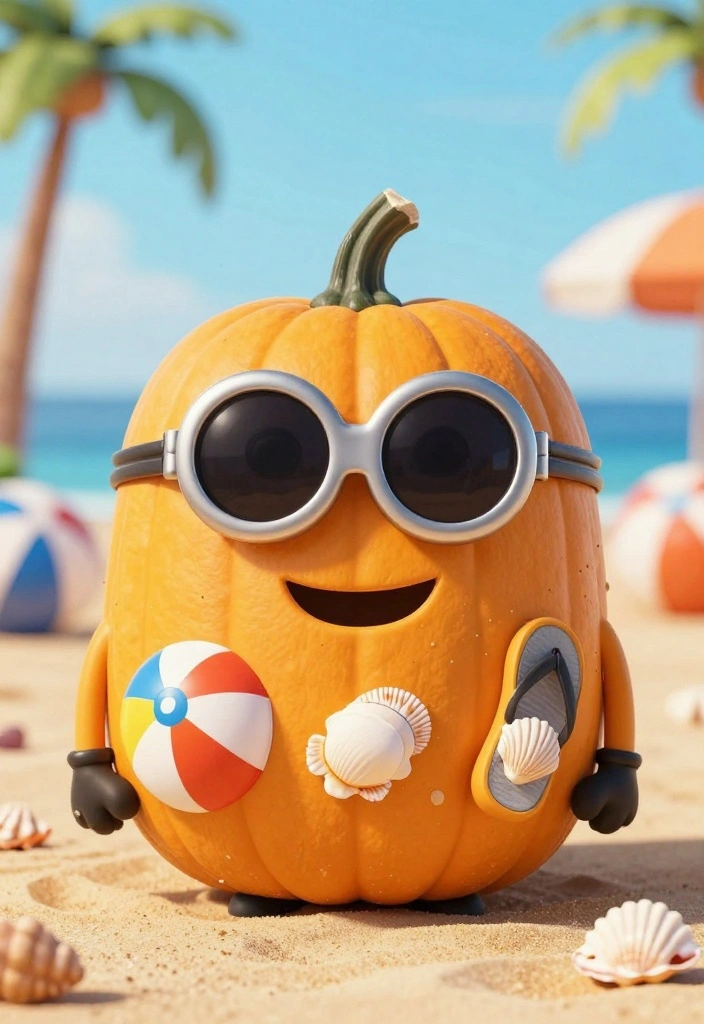 9 Pumpkin Painting Ideas Minion Kids Will Love 7 9 Pumpkin Painting Ideas Minion Kids Will Love - 7. Beach Minion 1