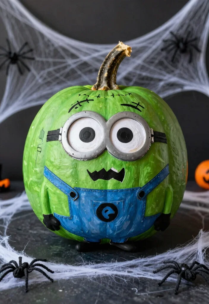 9 Pumpkin Painting Ideas Minion Kids Will Love 8 9 Pumpkin Painting Ideas Minion Kids Will Love - 8. Zombie Minion 1