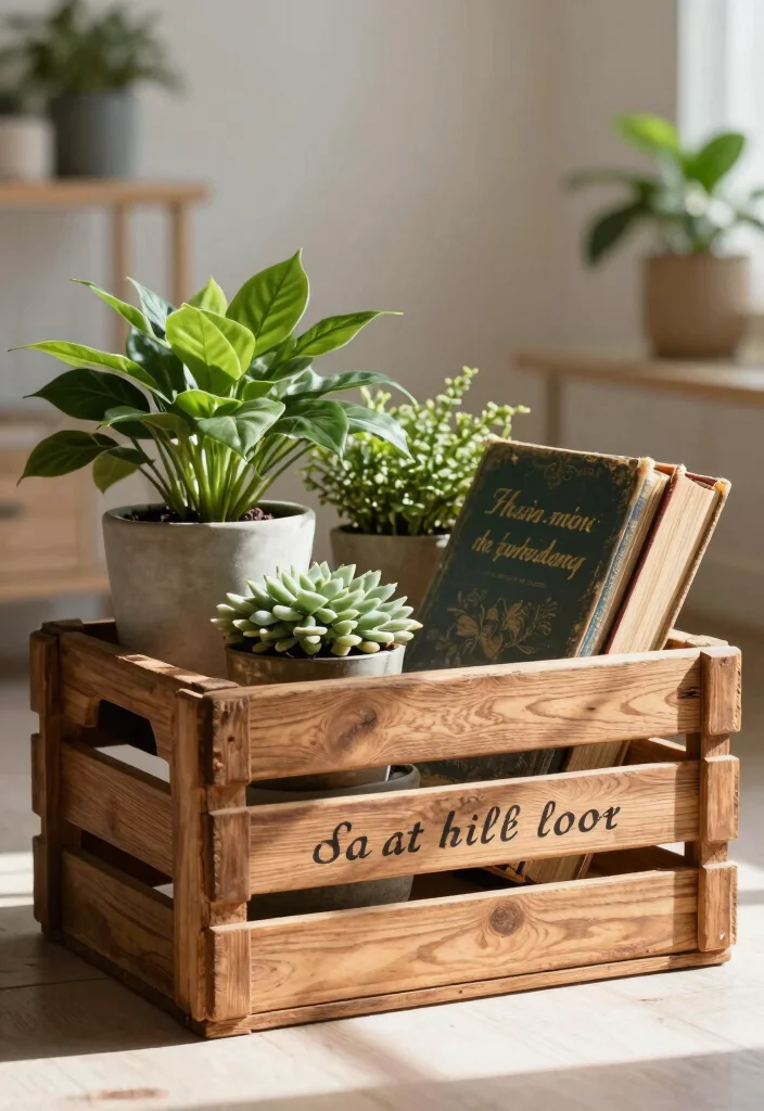 9 Reliquary Box Ideas Vintage Inspired DIY Decor - 7. Wooden Crate Display Box 1