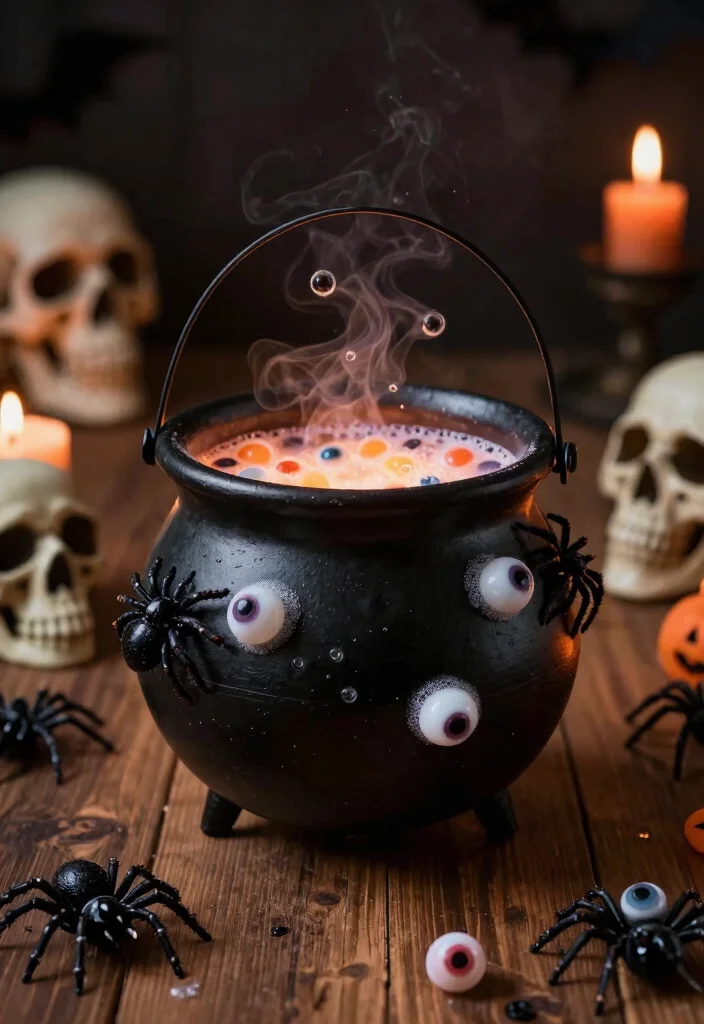 9 Spooky Box Ideas for Creative Halloween Decor - 3. Witch’s Cauldron Storage 1