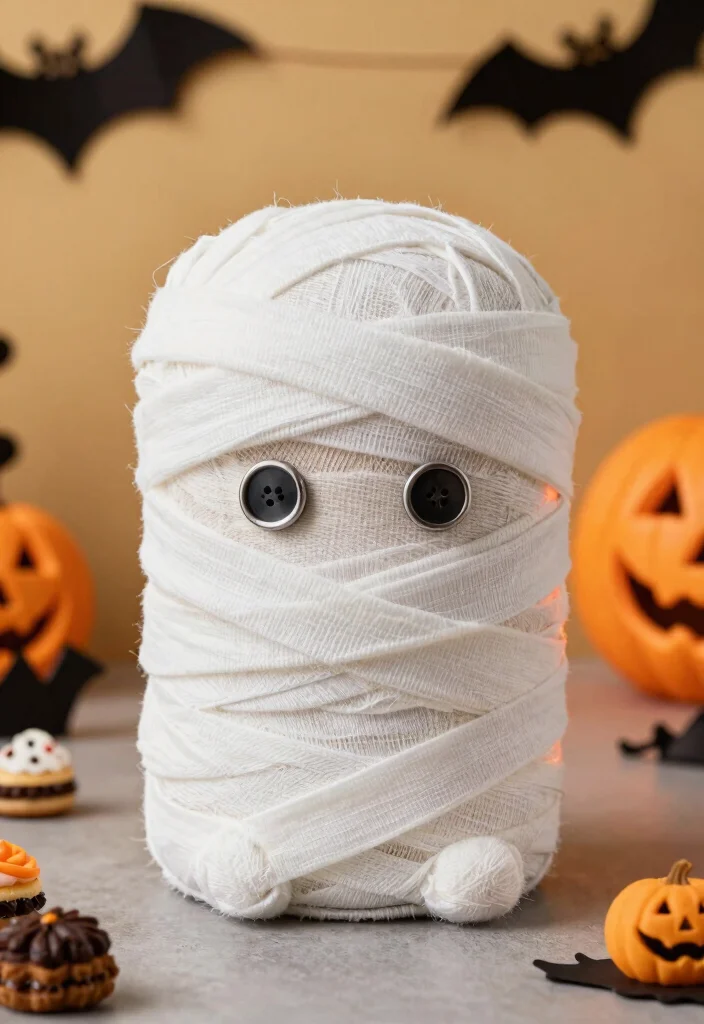 9 Spooky Box Ideas for Creative Halloween Decor - 7. Mummy Wrap Storage Box 1