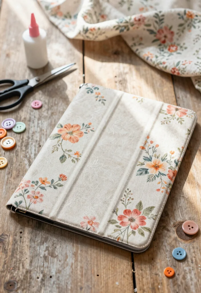 9 iPad Case Decoration Ideas Simple Aesthetic DIY 3 9 iPad Case Decoration Ideas Simple Aesthetic DIY - 3. Fabric Cover-Up 1