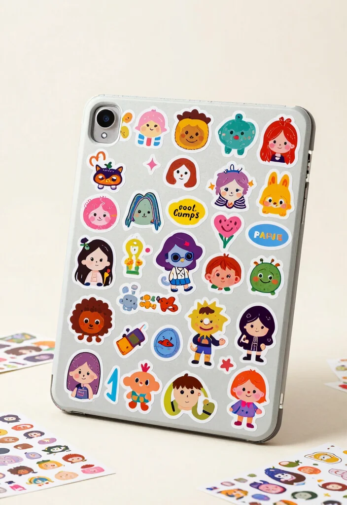 9 iPad Case Decoration Ideas Simple Aesthetic DIY 5 9 iPad Case Decoration Ideas Simple Aesthetic DIY - 5. Decal Stickers Galore 1