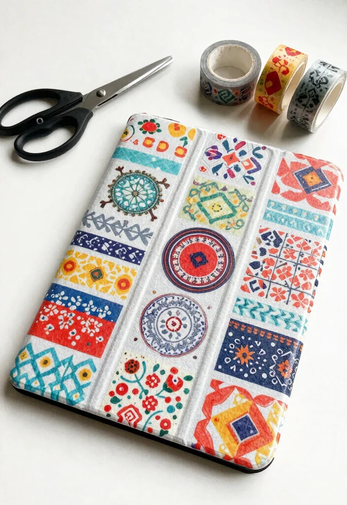 9 iPad Case Decoration Ideas Simple Aesthetic DIY 6 9 iPad Case Decoration Ideas Simple Aesthetic DIY - 6. Washi Tape Wonder 1