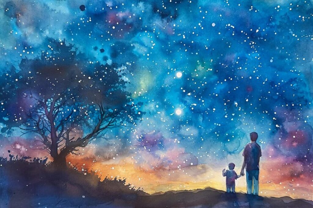 Image 1 A Step by Step Guide to Creating Luminous Watercolor Galaxies and Night Skies