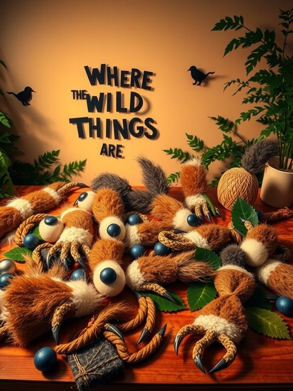 10 DIY Where the Wild Things Are Decorations You Can Make at Home 6 cardstock texture with layered fur