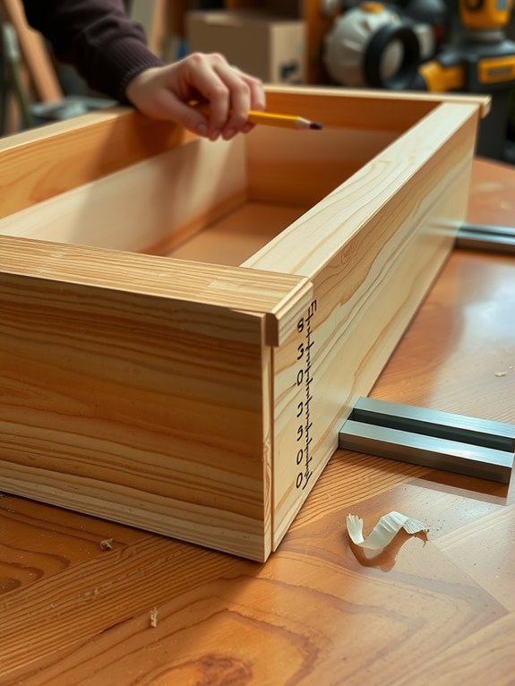 four long slats with pocket holes