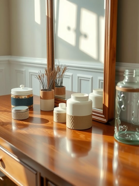 framed dresser with trim